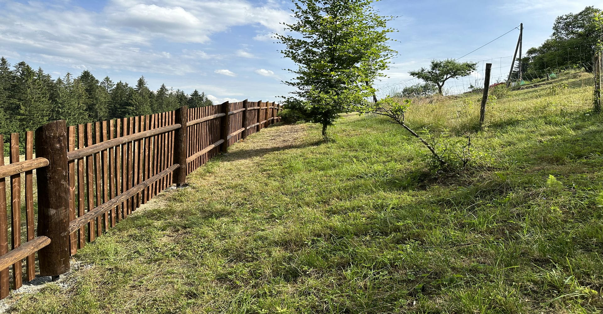 Obrázek 6 / Dřevěné ploty - strojně loupané   - realizace Krásná 079-2023